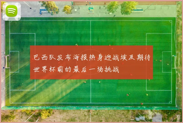 巴西队发布海报热身迎战埃及期待世界杯前的最后一场挑战